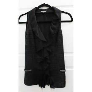 Royal‎ Underground Black Ruffle Vest Wings sz S